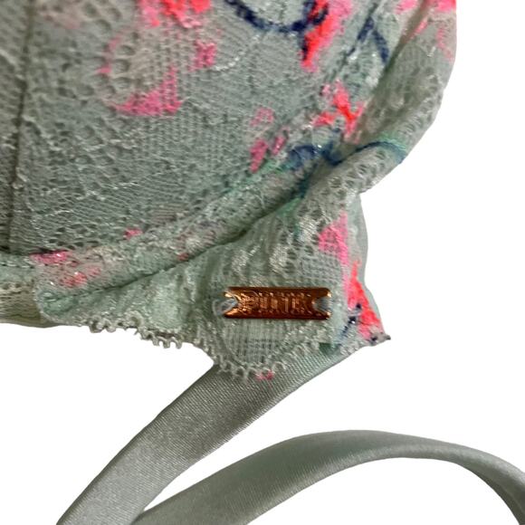 Victoria’s Secret PINK LIMITED EDITION The Date Wrap Push-Up Bra Size 32D - Picture 3 of 9